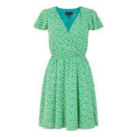 рокля,дамски,поли,и,рокли,mela,london,mela,london,green,ditsy,print,wrap,skater,dress,green