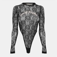 дамски,топове,palm,angels,women's,lace,bodysuit,black