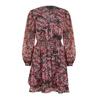 рокля,дамски,поли,и,рокли,mela,london,mela,london,black,blossom,ruched,waist,skater,dress,black