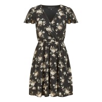 рокля,дамски,поли,и,рокли,mela,london,mela,london,black,floral,print,skater,dress,black