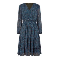 рокля,дамски,поли,и,рокли,mela,london,women's,blue,animal,print,midi,wrap,dress,blue