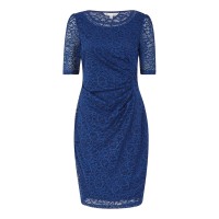 рокля,дамски,поли,и,рокли,yumi,yumi,navy,ruched,lace,dress,navy