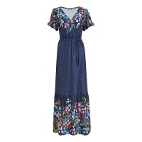 рокля,дамски,поли,и,рокли,yumi,yumi,navy,floral,slinky,jersey,maxi,dress,navy