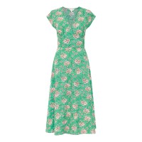 рокля,дамски,поли,и,рокли,yumi,yumi,blue,floral,waist,tie,dress,green