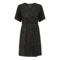 рокля,дамски,поли,и,рокли,mela,london,mela,london,black,sequin,kimono,sleeve,wrap,dress,black
