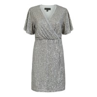 рокля,дамски,поли,и,рокли,mela,london,mela,london,silver,sequin,kimono,sleeve,wrap,dress,silver