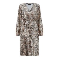 рокля,дамски,поли,и,рокли,mela,london,mela,london,brown,animal,paisley,wrap,pleated,dress,brown