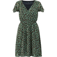 рокля,дамски,поли,и,рокли,mela,london,mela,london,green,animal,print,wrap,skater,dress,green