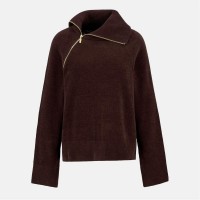 пуловер,дамски,плетени,дрехи,barbour,international,saskia,funnel,neck,jumper,chocolate