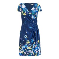 рокля,дамски,поли,и,рокли,yumi,yumi,floral,ruched,bodycon,dress,in,navy,navy