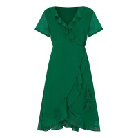 дамска,рокля,дамски,поли,и,рокли,yumi,women,s,green,frill,wrap,dress,green