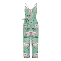 дамски,летни,гащеризони,yumi,yumi,sage,green,tropical,palm,print,jumpsuit,sage,green