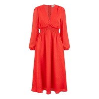 рокля,дамски,поли,и,рокли,yumi,yumi,red,metallic,dobby,midi,dress,red