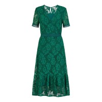 рокля,дамски,поли,и,рокли,yumi,yumi,green,lace,skater,ruffle,hem,midi,dress,green