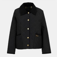 яке,дамски,якета,и,палта,barbour,women's,anise,corduroy,collar,short,sleeve,quilted,jacket,black,ancient
