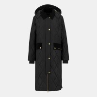 дамско,яке,дамски,якета,и,палта,barbour,women,s,meredith,hooded,long,sleeve,quilted,jacket,black,c,tartan