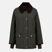 яке,дамски,якета,и,палта,barbour,women's,modern,beadnell,long,sleeve,thigh,length,quilted,jacket,sage,ancient