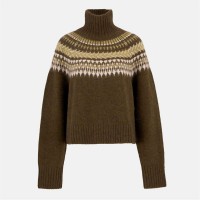 пуловер,дамски,плетени,дрехи,barbour,lorrie,fair,isle,roll,neck,jumper,multi