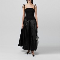 рокля,дамски,поли,и,рокли,amylynn,women's,alexa,satin,tie,peplum,dress,black