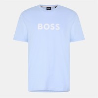тениска,мъжки,тениски,boss,mens,boss,bodywear,short,sleeve,t,shirt,with,logo,print,detail,ltblue,451