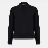 плетена,блуза,мъжки,пуловери,мъжки,тениски,emporio,armani,men's,knitted,top,black,uc001
