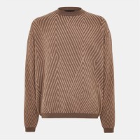 пуловер,мъжки,пуловери,emporio,armani,men's,crew,neck,jumper,walnut,f6125