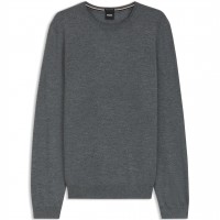 пуловер,мъжки,пуловери,boss,men,s,leno,knit,jumper,soft,virgin,wool,medium,grey