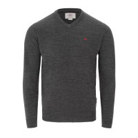 пуловер,lee,cooper,long,sleeve,v,neck,jumper,charcoal