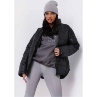 яке,missy,empire,women's,oversized,long,sleeve,medium,puffer,jacket,black
