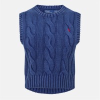 дамски,плетени,дрехи,polo,ralph,lauren,knitted,cable,knit,vest,midnight,royal