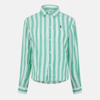 риза,с,дълъг,ръкав,дамски,ризи,polo,ralph,lauren,women's,geometric,patterned,long,sleeve,tailored,fit,shirt,green,white