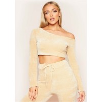 пуловер,дамски,блузи,missy,empire,off,shoulder,cropped,jumper,beige