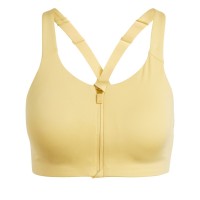 дамски,облекла,за,бягане,adidas,tlrdim,lux,zip,high,impact,sports,bra,womens,yellow