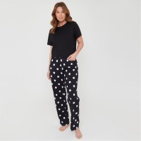 дамски,пижами,miso,spotty,pj,ld53,black