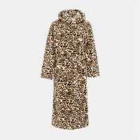 дамски,пижами,дамски,облекла,размер,linea,fleece,robe,leopard,pattern,women,multi