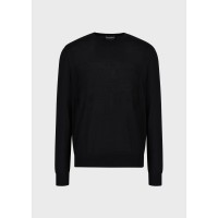 блуза,облекла,на,разпродажба,мъжки,пуловери,emporio,armani,monogram,crew,sweater,nero