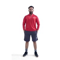 блуза,мъжки,туристически,полари,мъжко,фитнес,облекло,sondico,quarter,zip,sweatshirt,black,red