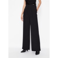 панталони,дамски,чорапогащи,и,клинове,armani,exchange,wide,leg,trousers,black
