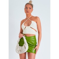 пола,missy,empire,front,leather,look,mini,skirt,green