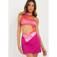 пола,missy,empire,satin,low,waist,mini,skirt,pink