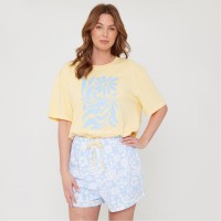 дамски,пижами,miso,floral,pj,ld53,yellow
