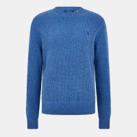 пуловер,мъжки,пуловери,polo,ralph,lauren,men,s,cotton,wool,crew,neck,jumper,sea,salt,blue