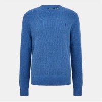 пуловер,мъжки,пуловери,polo,ralph,lauren,men's,cotton,wool,crew,neck,jumper,sea,salt,blue