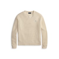 пуловер,мъжки,пуловери,polo,ralph,lauren,men's,cotton,wool,crew,neck,jumper,andover,cream