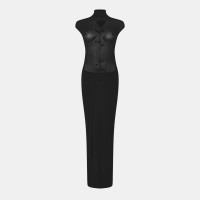 рокля,дамски,поли,и,рокли,jean,paul,gaultier,midi,dress,black