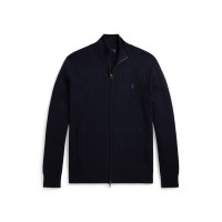 пуловер,мъжки,пуловери,polo,ralph,lauren,men's,knitted,full,zip,crew,neck,jumper,navy,hthr