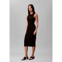 дамска,рокля,дамски,поли,и,рокли,calvin,klein,jeans,womens,midi,bodycon,dress,black