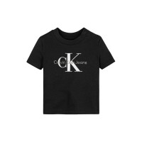 детска,тениска,детски,3/4,панталони,calvin,klein,jeans,unisex,kids',monogram,short,sleeve,t,shirt,ck,black,beh