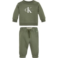 calvin,klein,jeans,unisex,kids,monogram,relaxed,fit,clothing,set,olive,ldy
