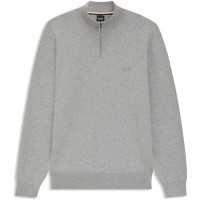 пуловер,мъжки,пуловери,boss,men,s,padro,l,zipped,quarter,zip,jumper,silver,041